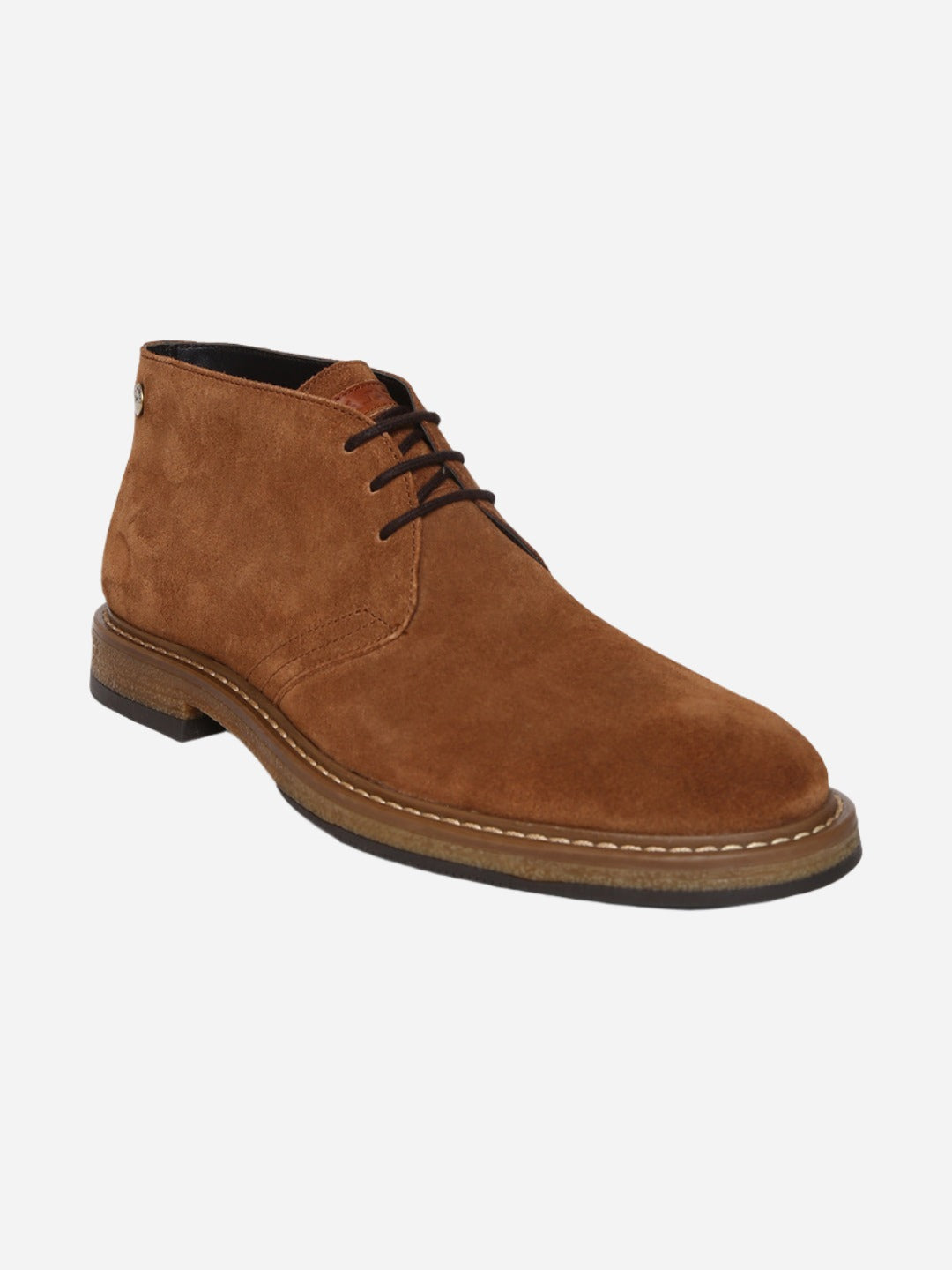 Tan Genuine Suede Leather Chukka Lace Up Boots For Men