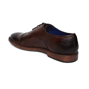 Masabih Genuine Leather Brown Casual Oxford Shoes For Men