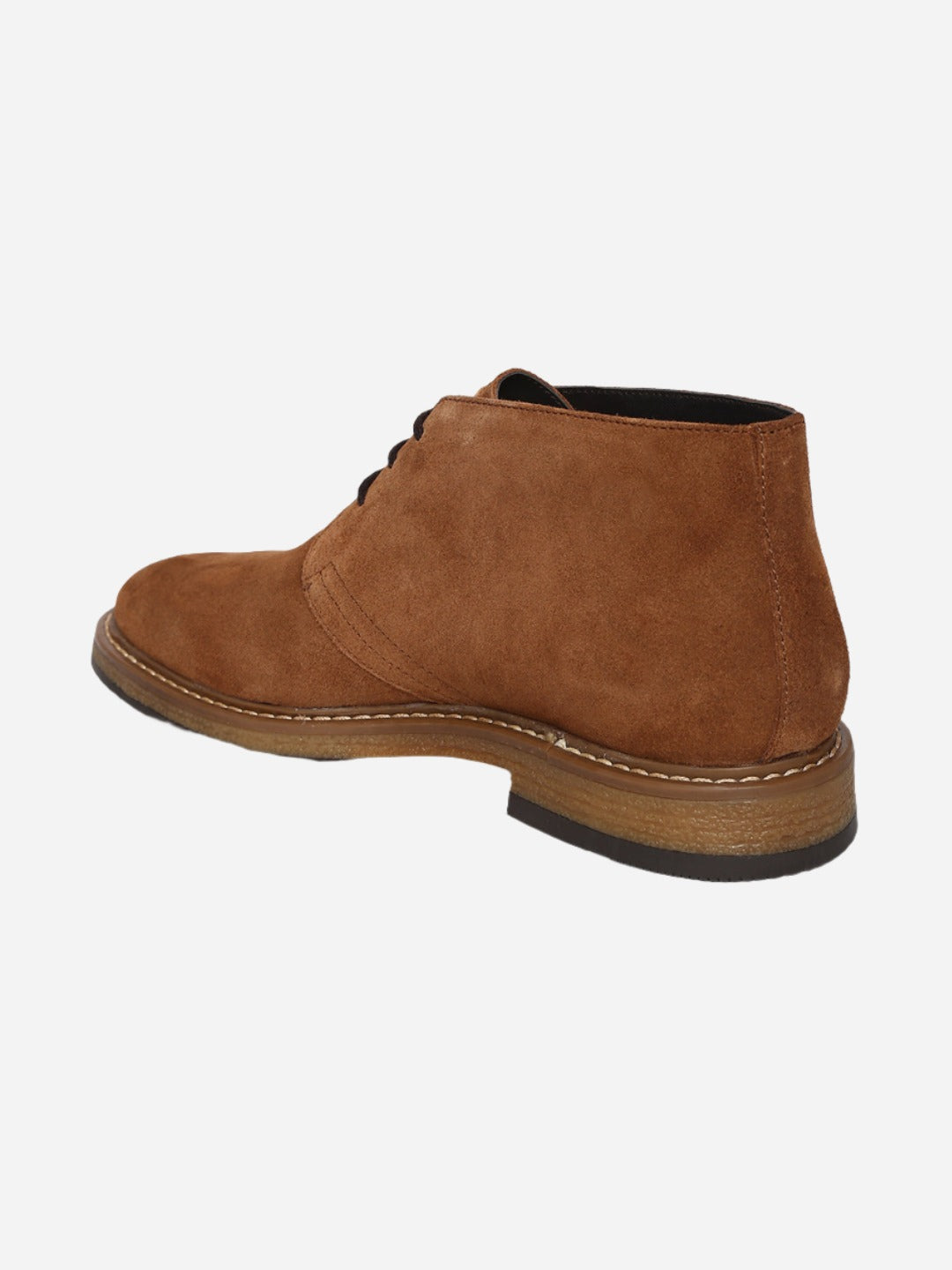 Tan Genuine Suede Leather Chukka Lace Up Boots For Men
