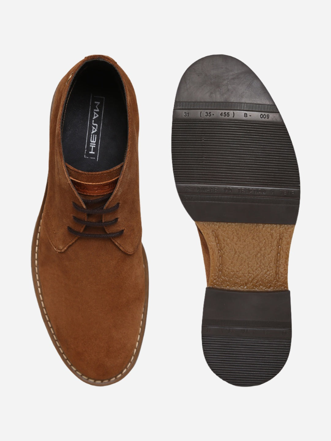 Tan Genuine Suede Leather Chukka Lace Up Boots For Men