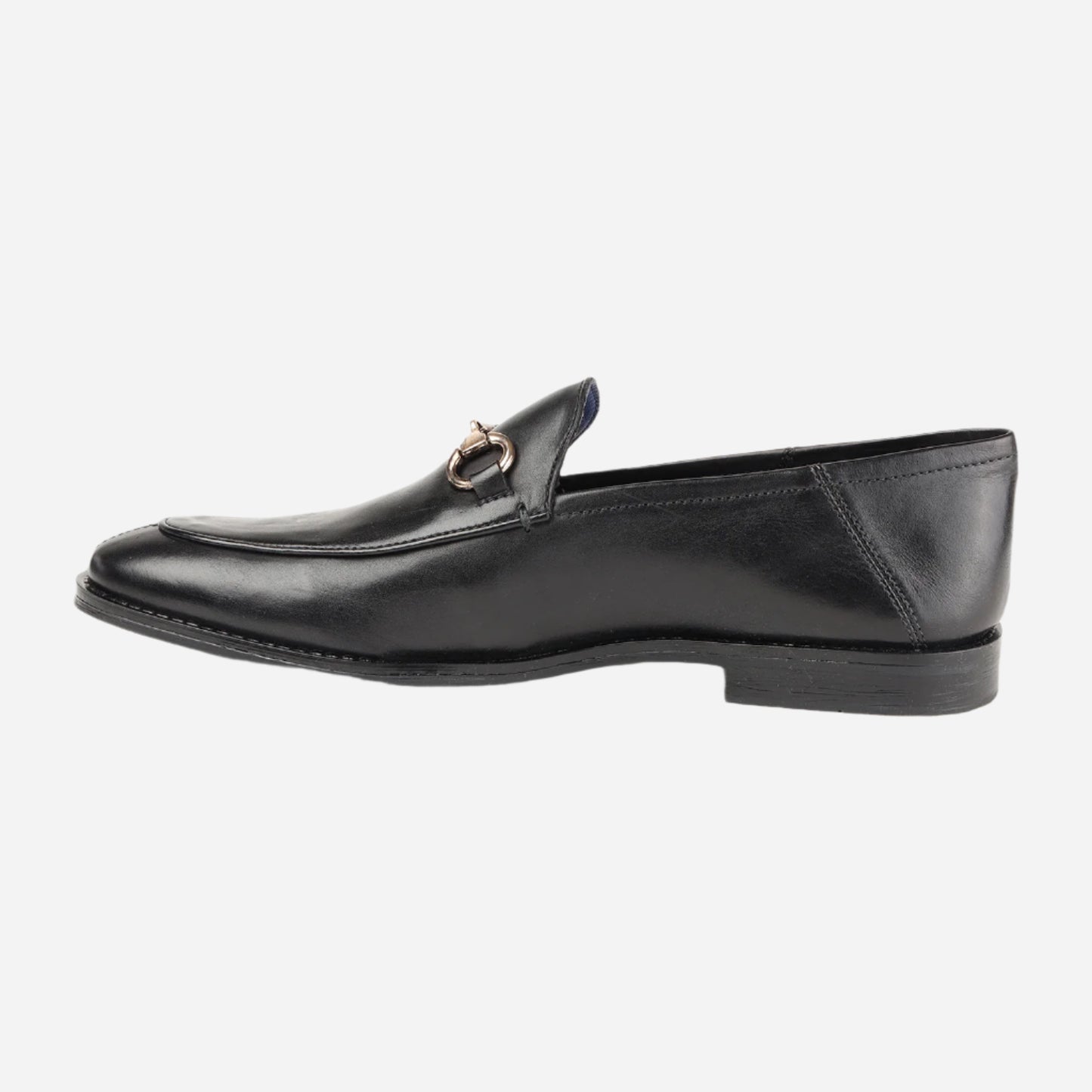 Masabih Genuine Leather Black Loafer Slipon Shoes for Men