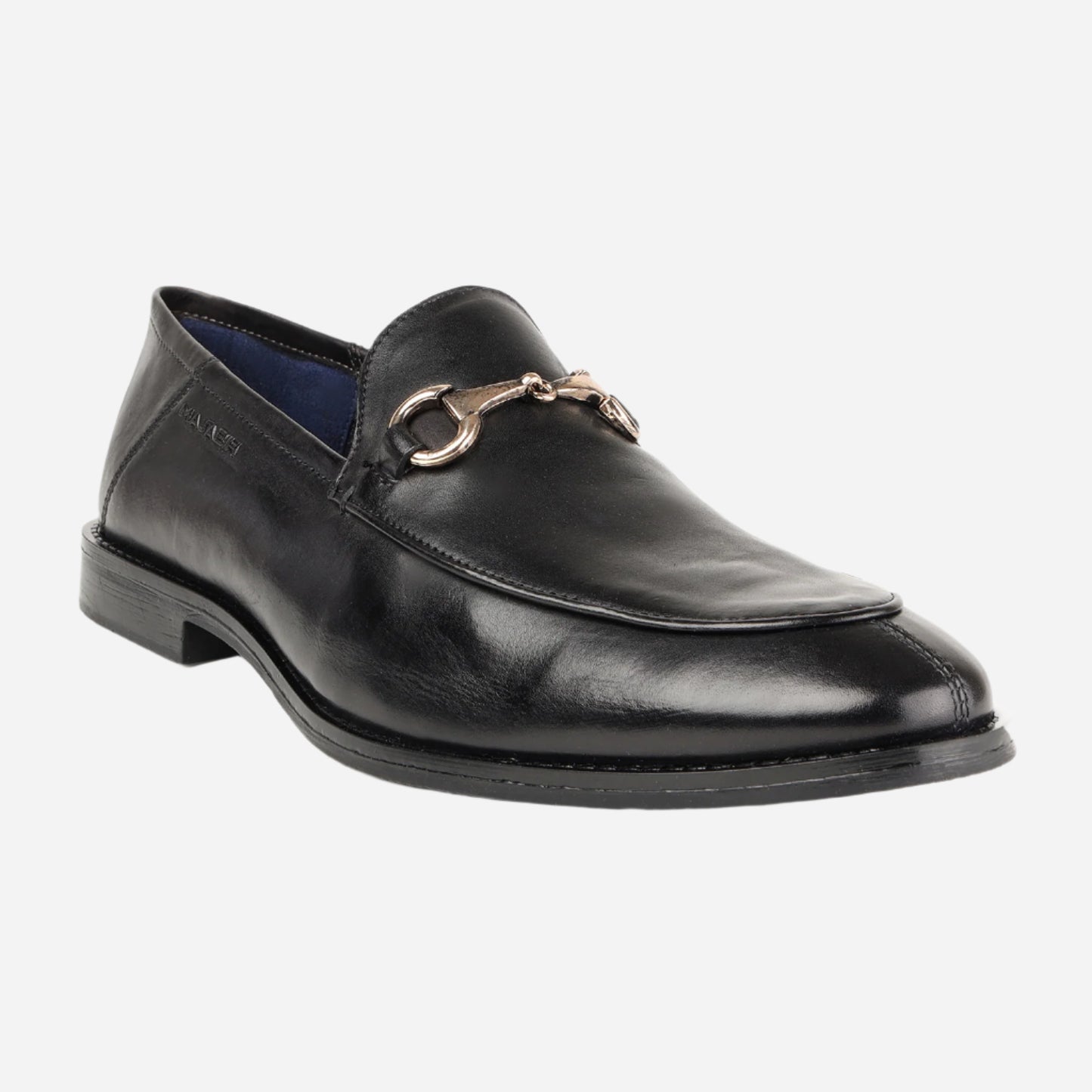 Masabih Genuine Leather Black Loafer Slipon Shoes for Men
