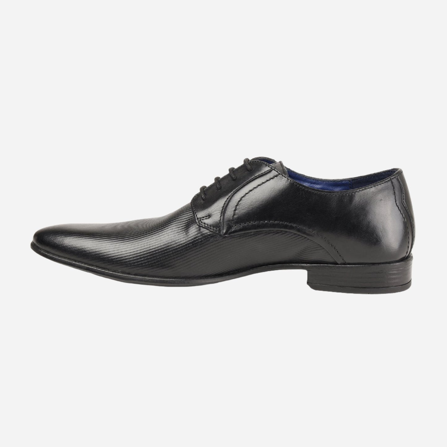 MASABIH GENUINE LEATHER DERBY LACEUP SHOES FOR MEN BLACK