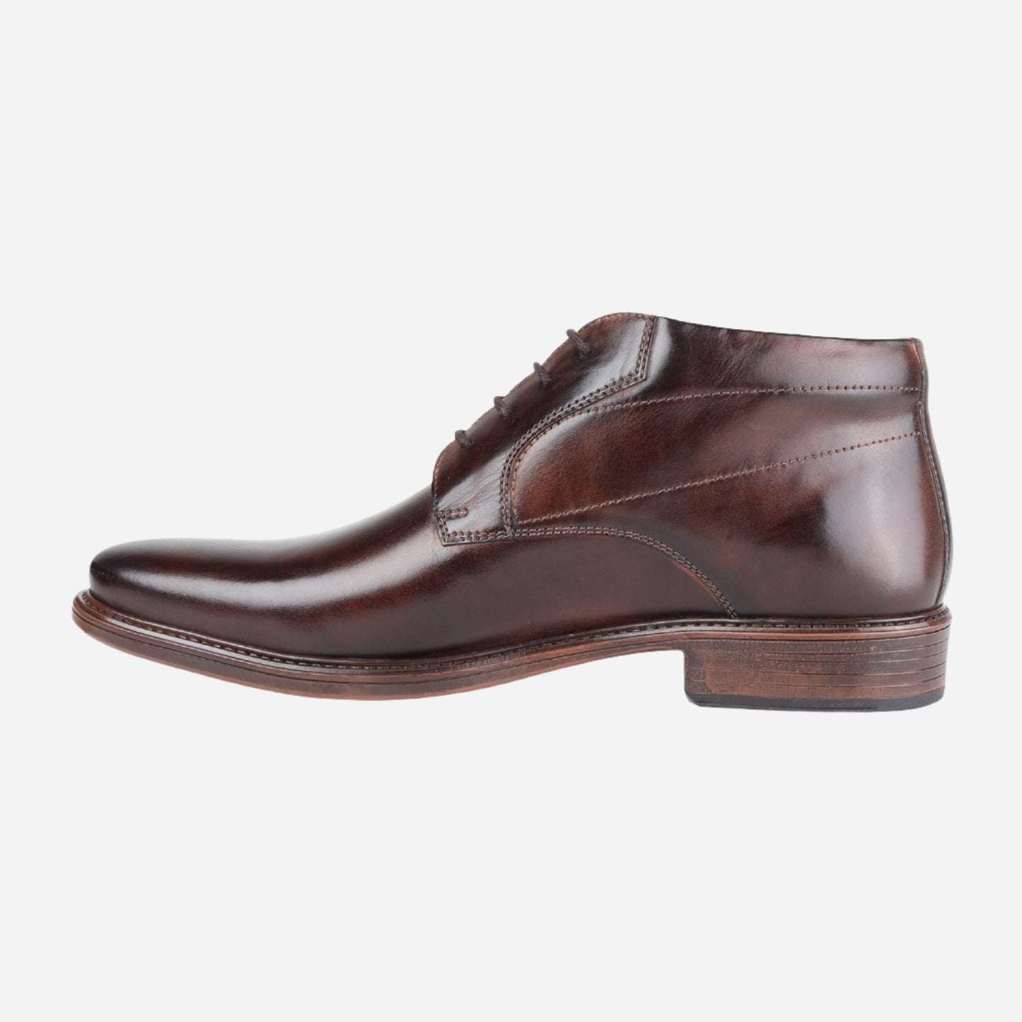 MASABIH GENUINE LEATHER BROWN LACEUP CHUKKA BOOTS FOR MEN
