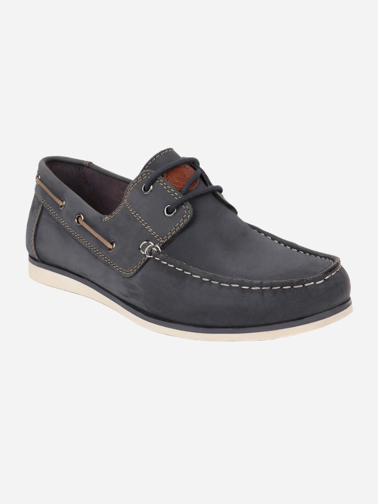 MASABIH Navy Casual Slip On Shoes for Men
