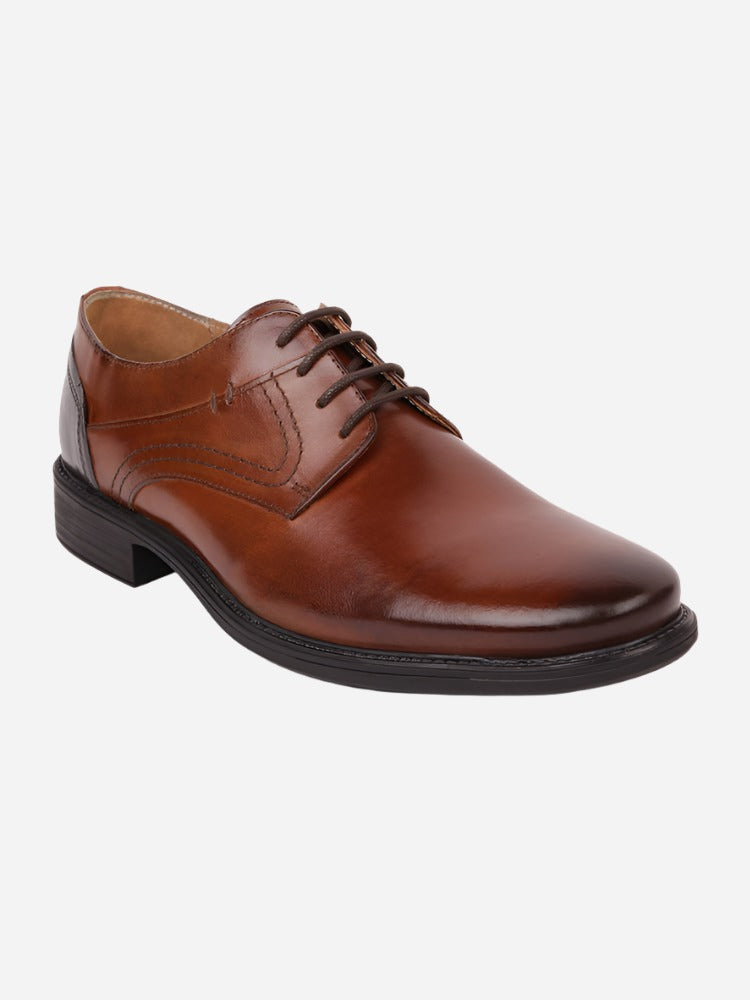 MASABIH Brown Casual Derby Shoes for Men