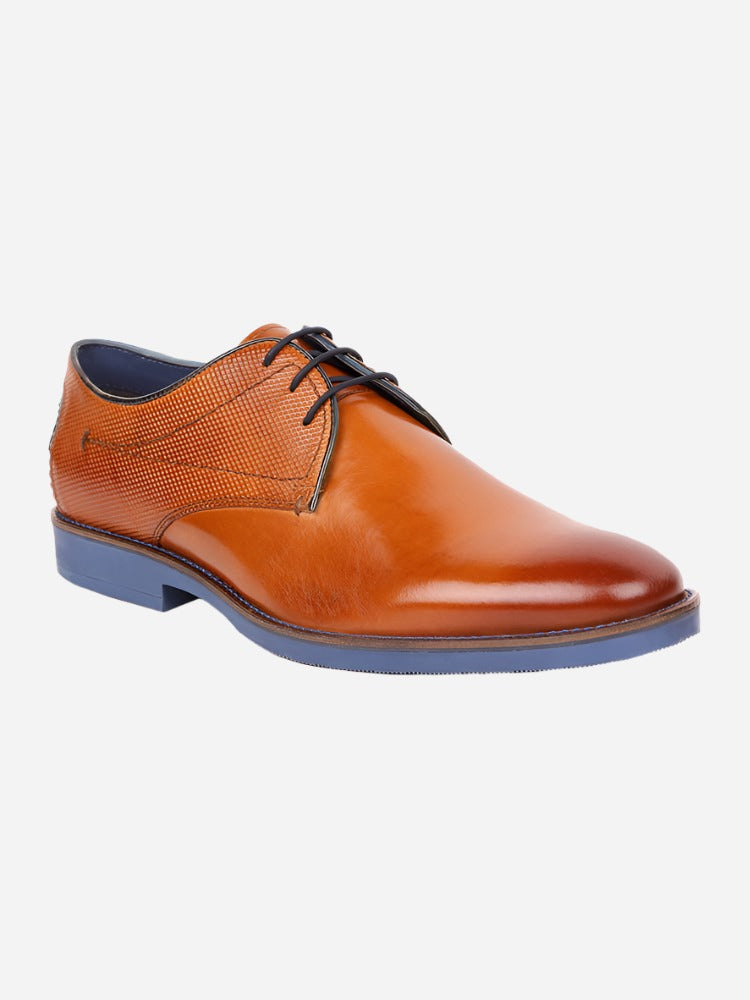 MASABIH Tan Casual Derby Shoes for Men
