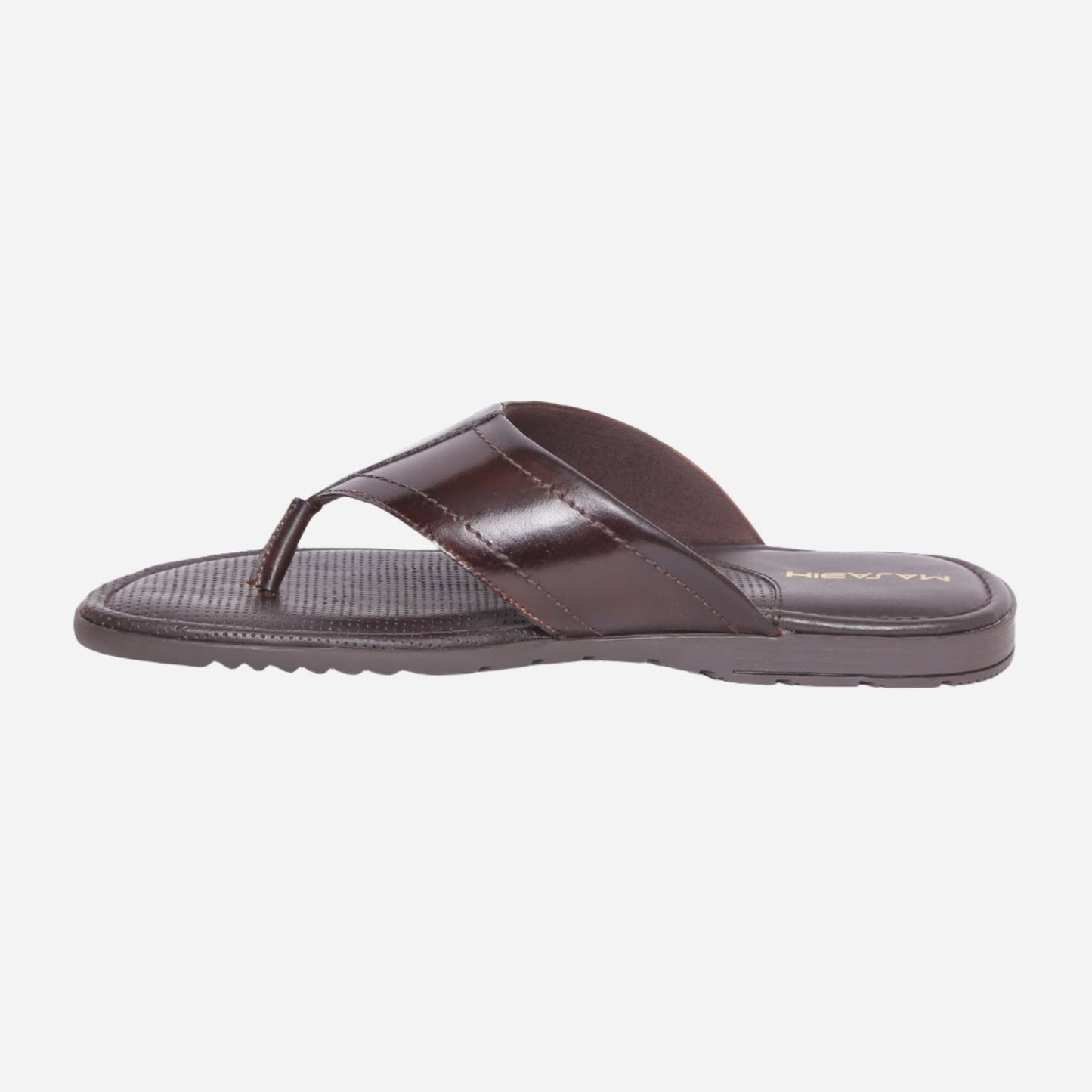 MASABIH Geniune Leather Soft Brown Color modern java thong sandals for Mens
