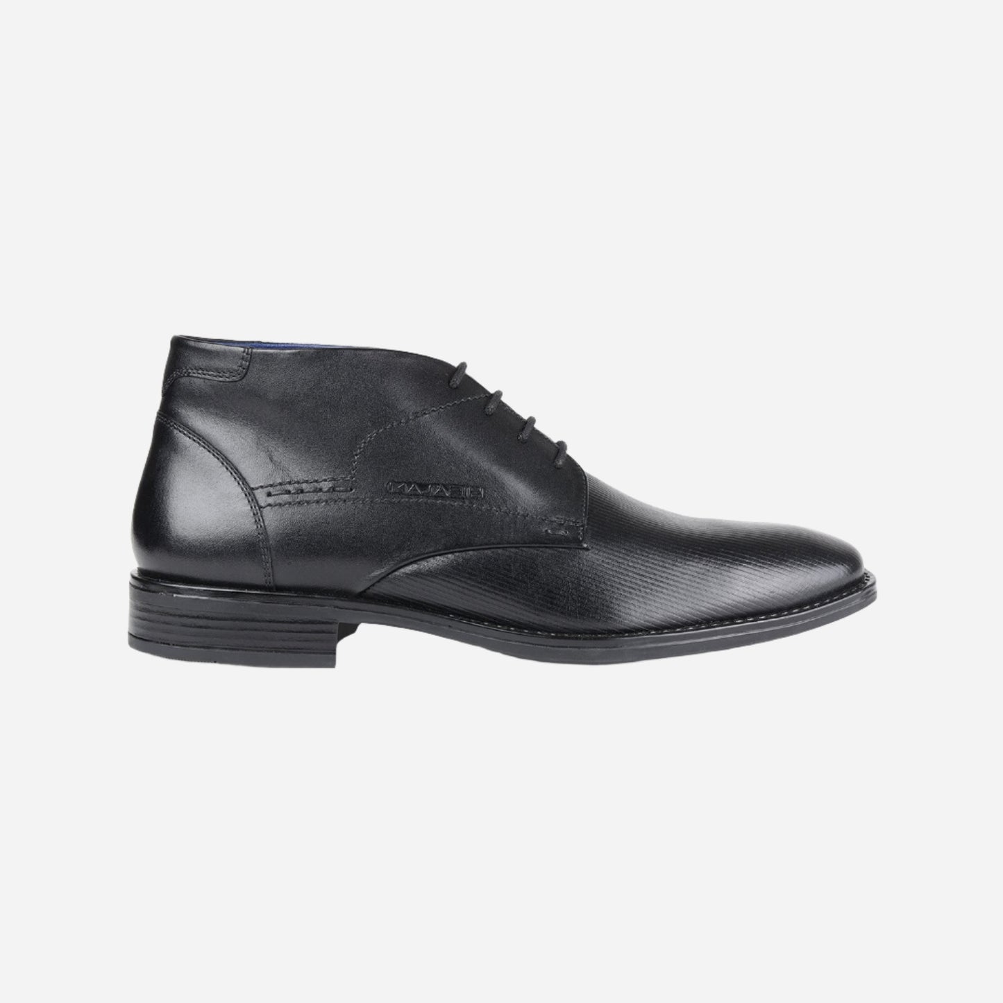 MASABIH GENUINE LEATHER CHUKKA LACEUP BOOTS FOR MEN BLACK