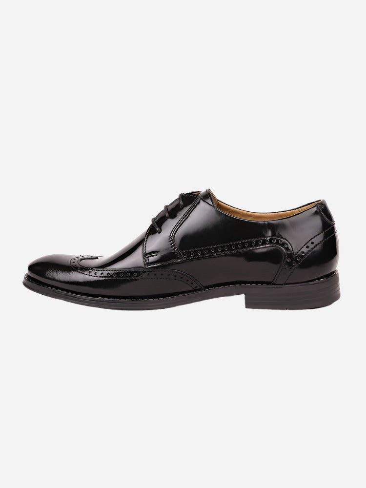 MASABIH Black Casual Derby Shoes for Men