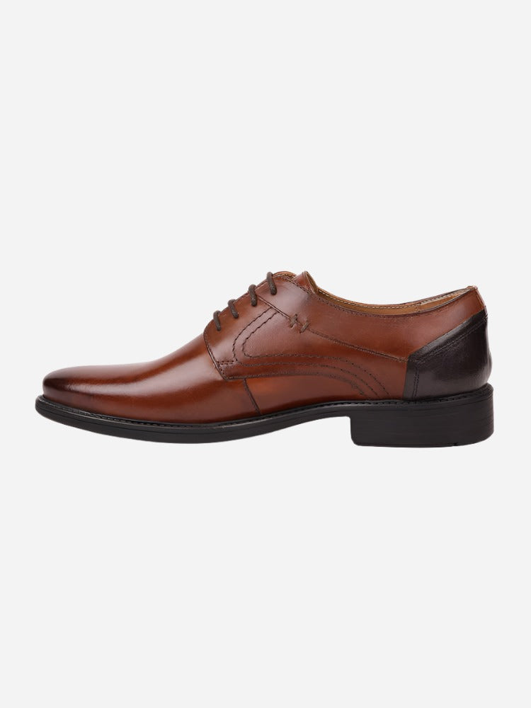 MASABIH Brown Casual Derby Shoes for Men