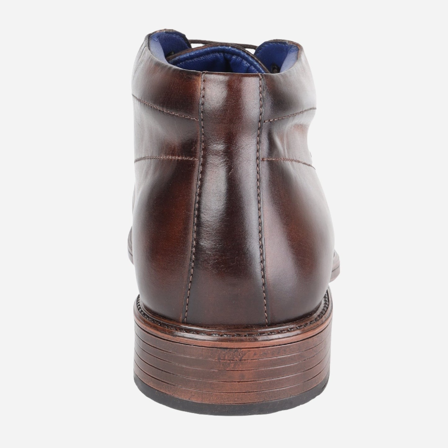 MASABIH GENUINE LEATHER BROWN LACEUP CHUKKA BOOTS FOR MEN