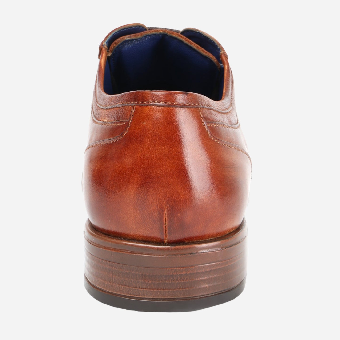 MASABIH GENUINE MILLED TAN LEATHER DERBY LACE UP SHOES FOR MEN