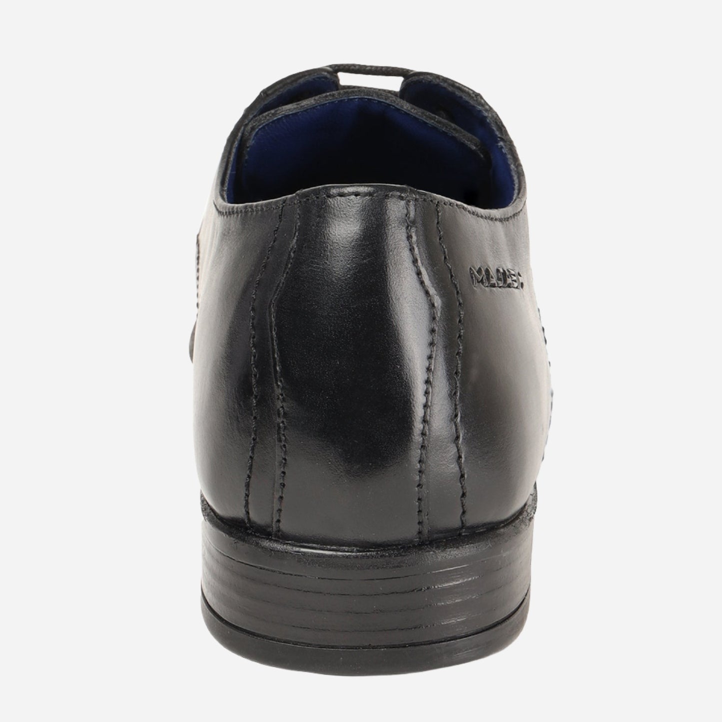 MASABIH GENUINE LEATHER DERBY LACEUP SHOES FOR MEN BLACK