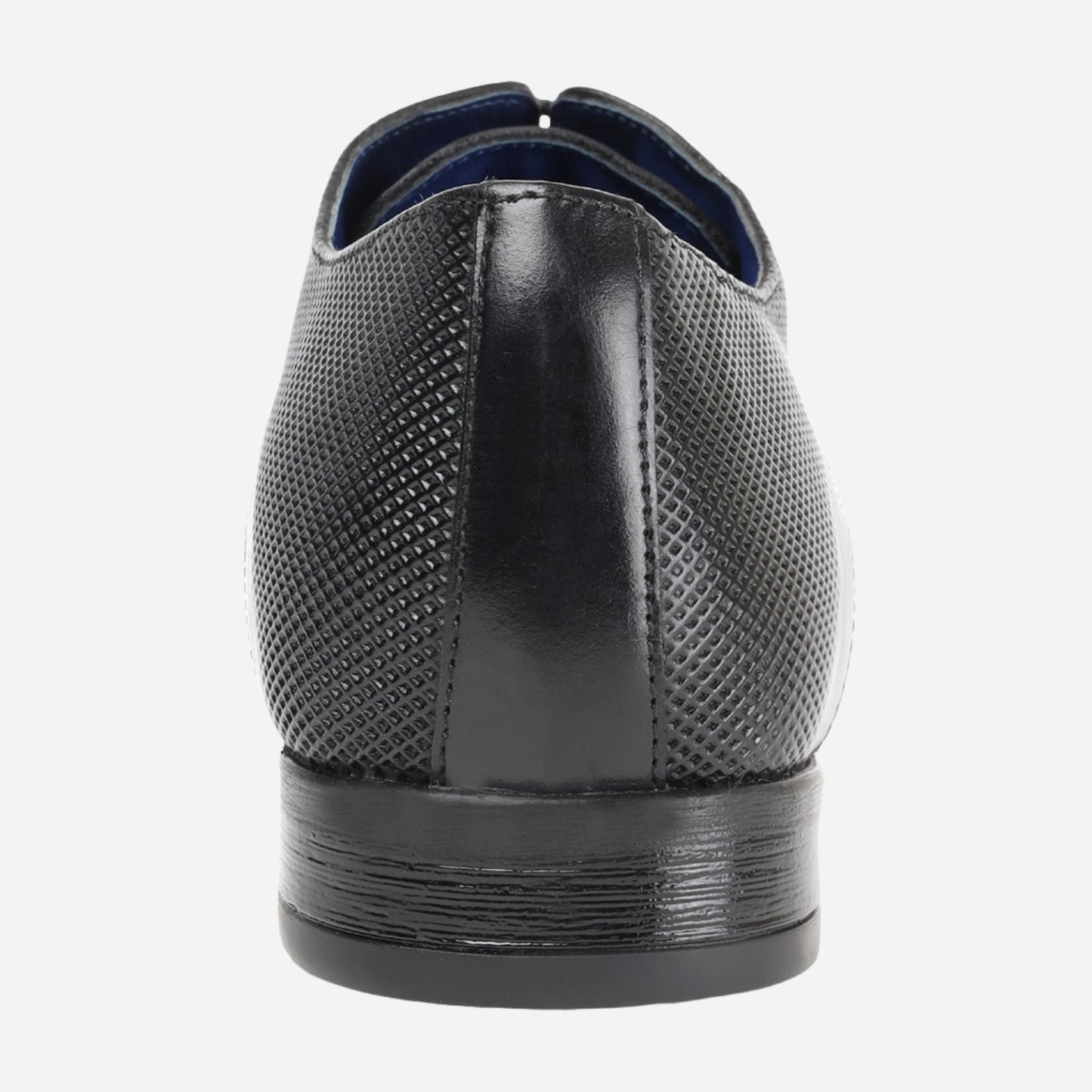 MASABIH GENUINE LEATHER BLACK DERBY LACEUP SHOES FOR MEN