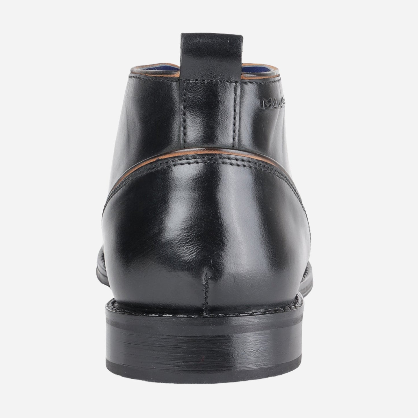 MASABIH GENUINE LEATHER BLACK CHUKKA LACEUP BOOTS FOR MEN