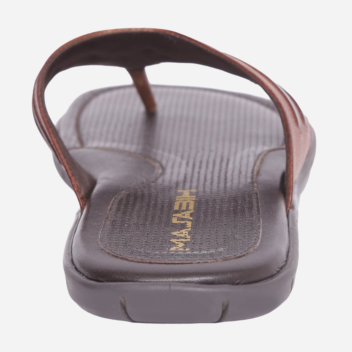 MASABIH Geniune Leather Soft I Print Tan Color modern thong sandals for Mens