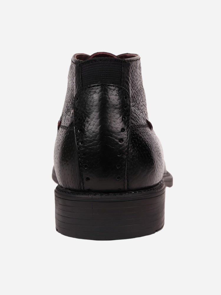 MASABIH Black Casual Lace Up Shoes for Men