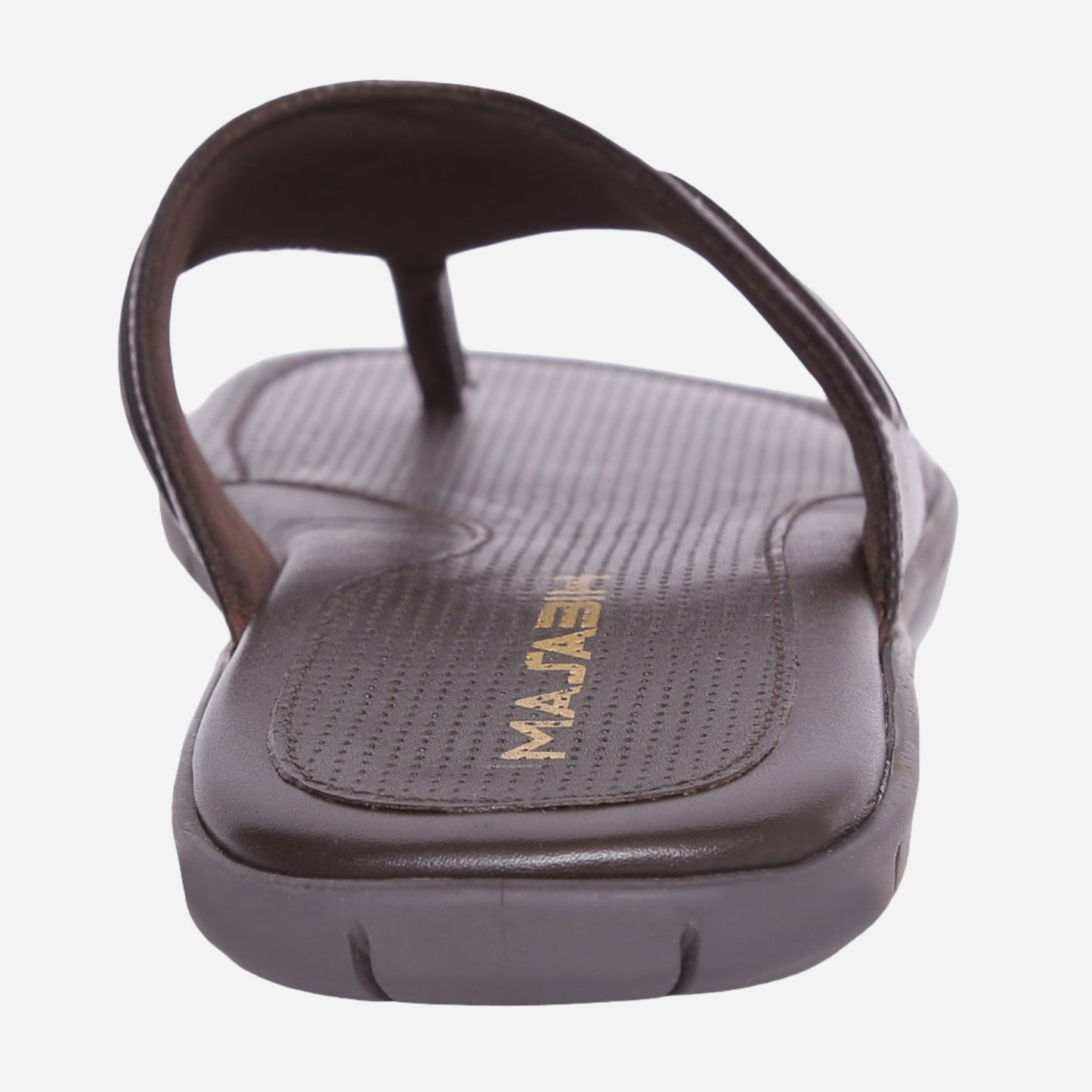 MASABIH Geniune Leather Soft I Print Brown Color modern thong sandals for Mens