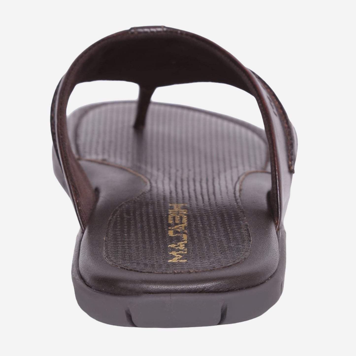 MASABIH Geniune Leather Soft Brown Color modern tauro thong sandals for Mens