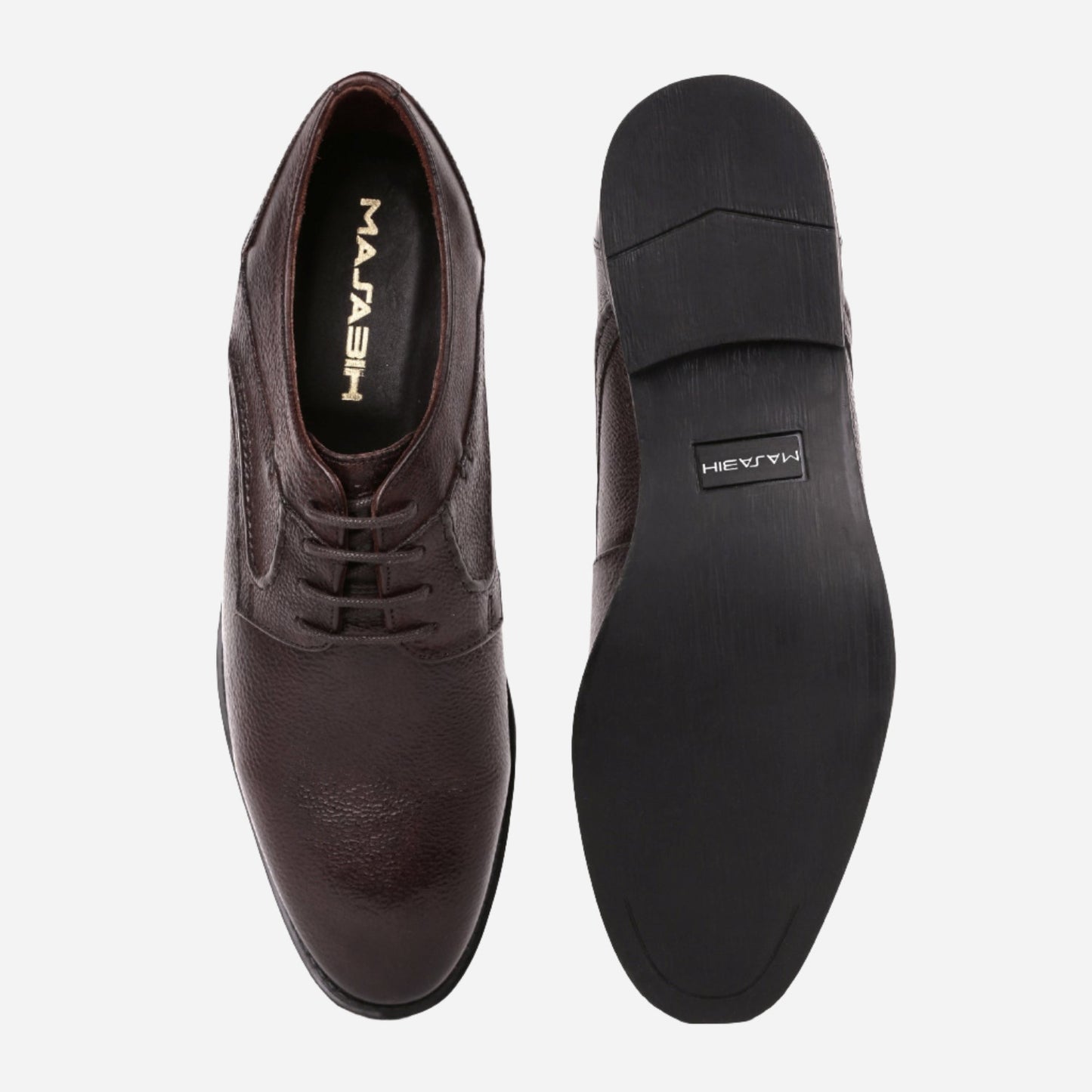 MASABIH Brown Casual Derby Shoes for Men
