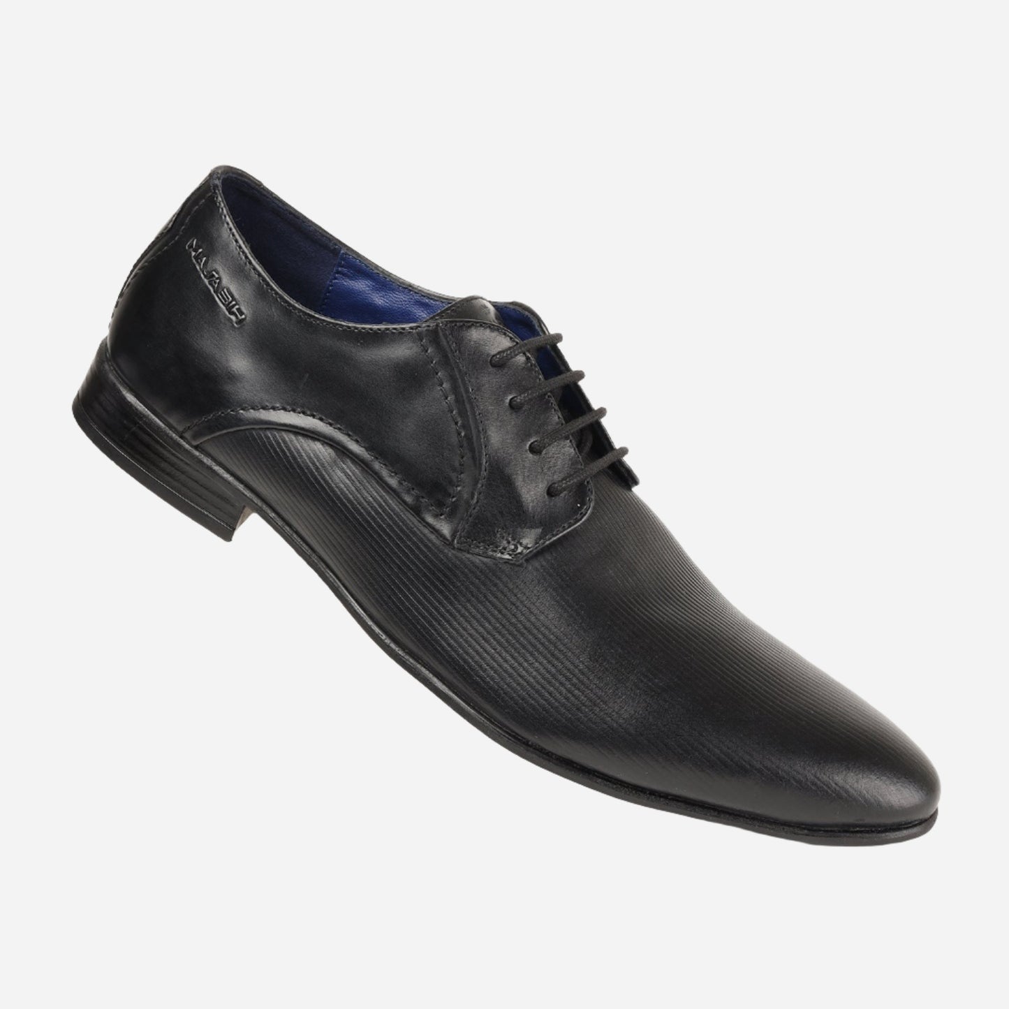 MASABIH GENUINE LEATHER DERBY LACEUP SHOES FOR MEN BLACK