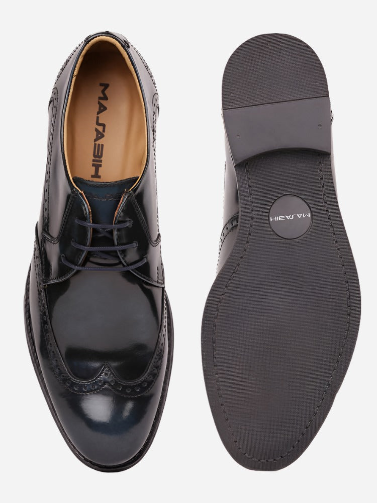 MASABIH Blue Casual Derby Shoes for Men