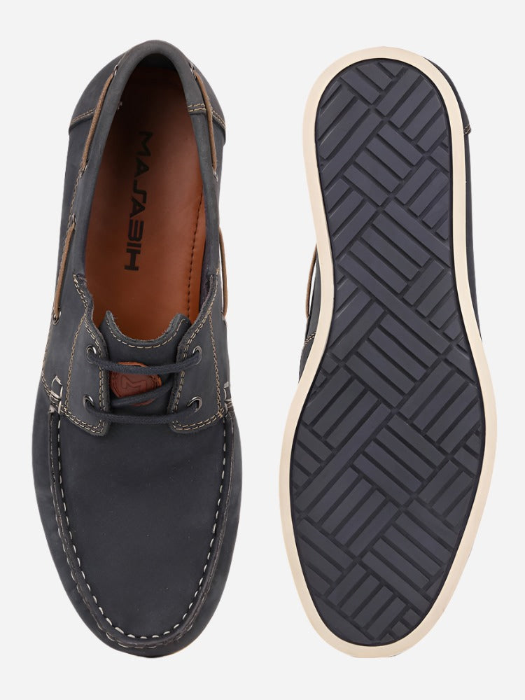 MASABIH Navy Casual Slip On Shoes for Men