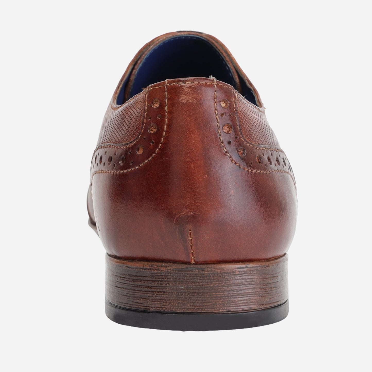 MASABIH GENUINE LEATHER TAN CASUAL WING TOE DERBY LACEUP SHOES FOR MEN