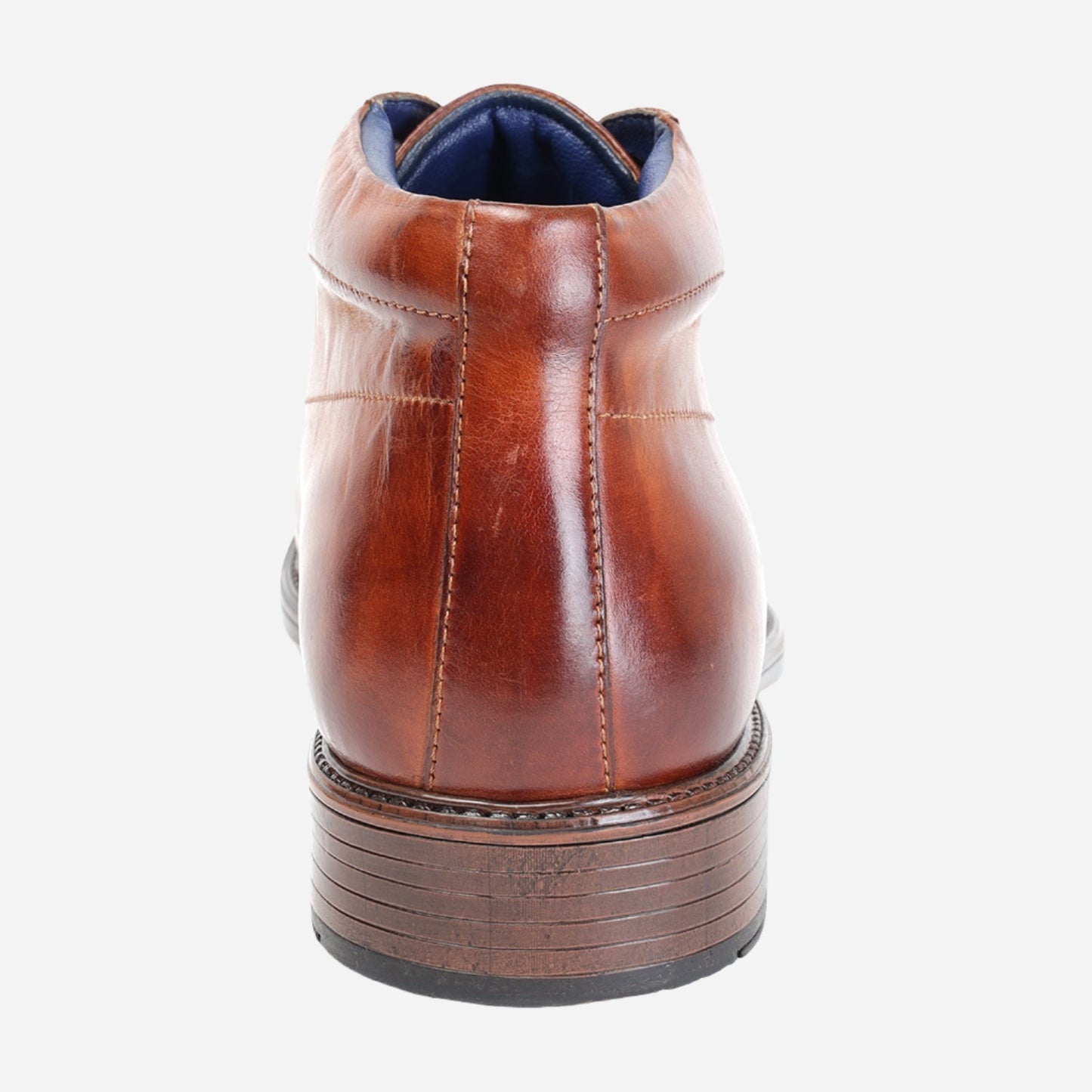 MASABIH GENUINE LEATHER TAN LACEUP CHUKKA BOOTS FOR MEN