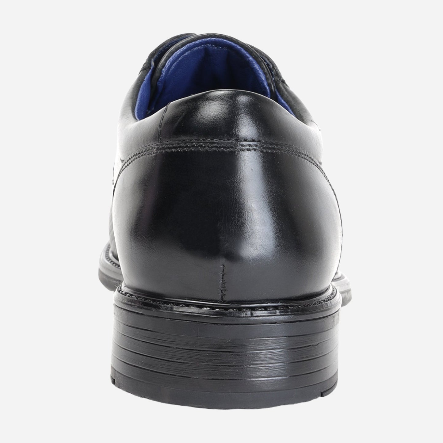 MASABIH GENUINE LEATHER BLACK DERBY LACEUP SHOES FOR MEN