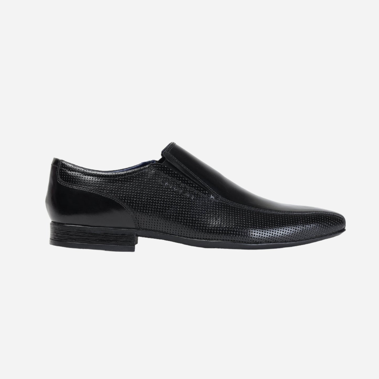 MASABIH GENUINE LEATHER BLACK CASUAL LOAFER SHOES FOR MEN