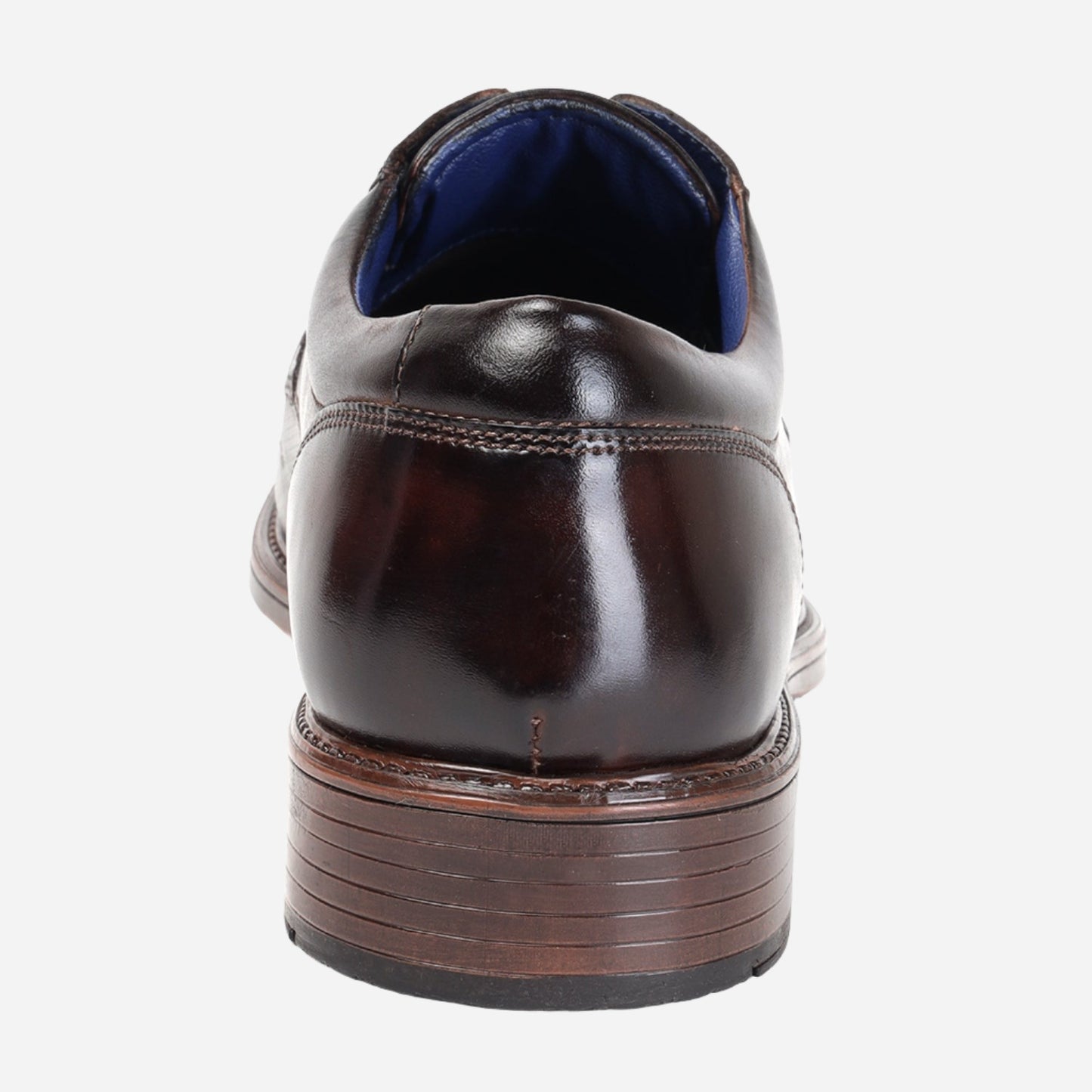 MASABIH GENUINE LEATHER BROWN DERBY LACEUP SHOES FOR MEN