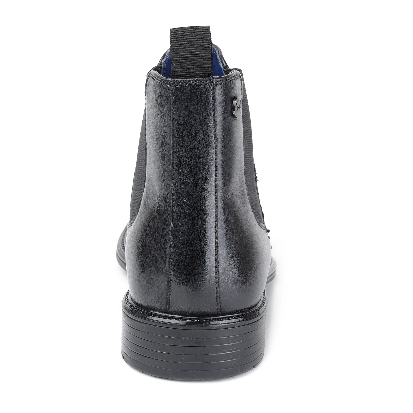 MASABIH GENUINE LEATHER BLACK CHELSEA BOOTS FOR MEN
