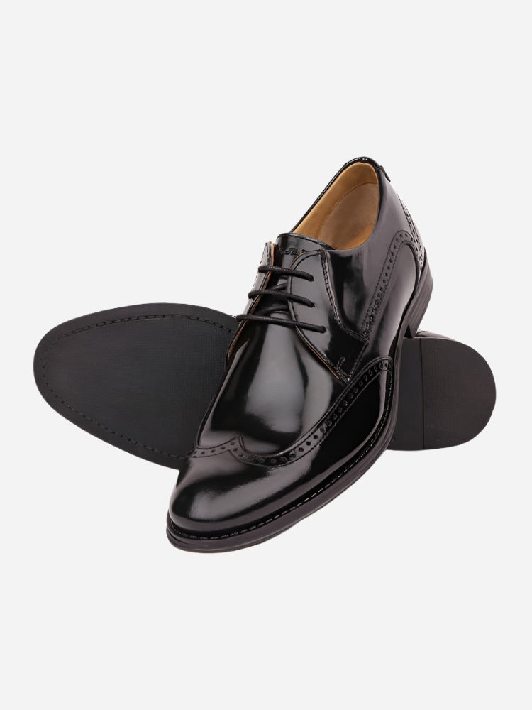MASABIH Black Casual Derby Shoes for Men