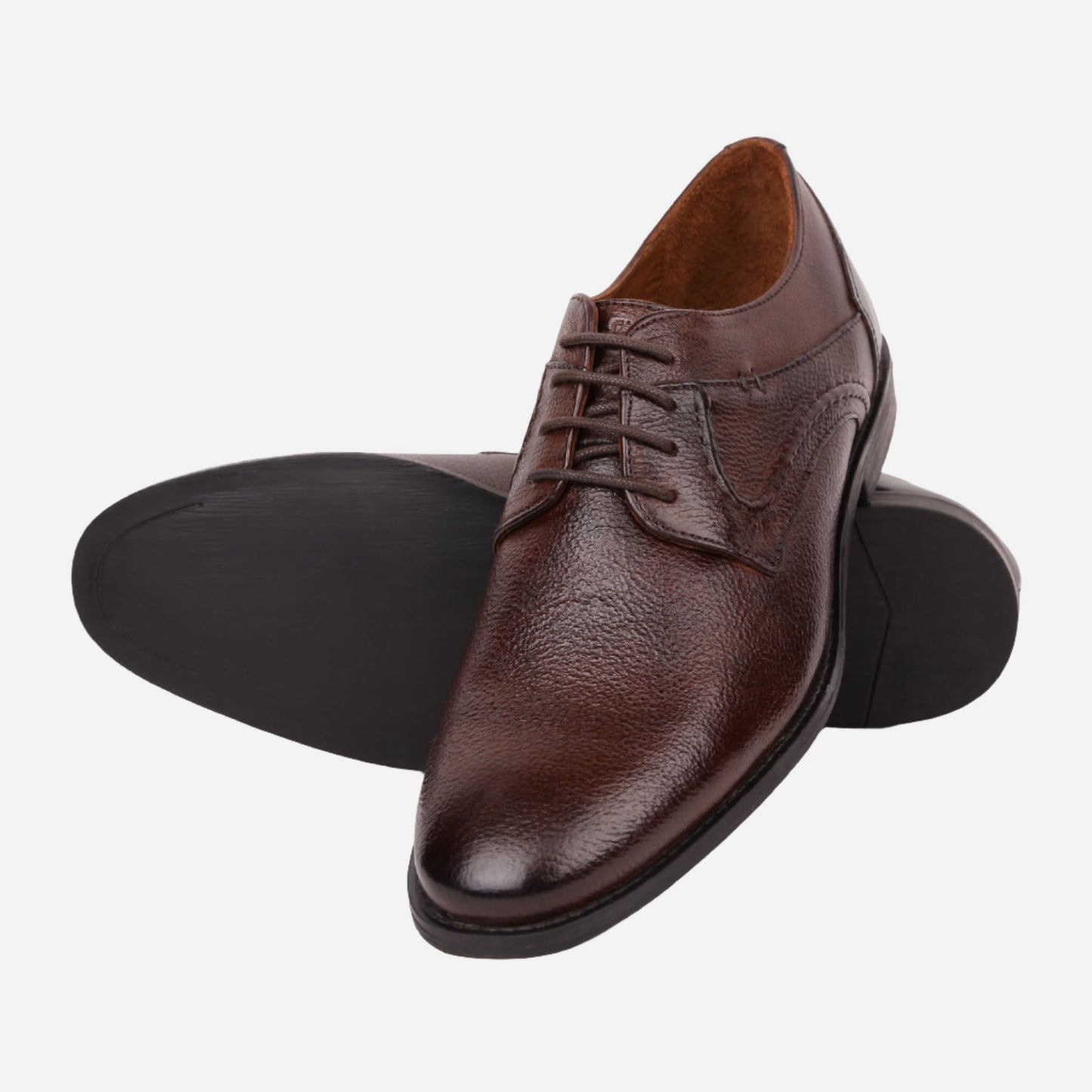 MASABIH Brown Casual Derby Shoes for Men
