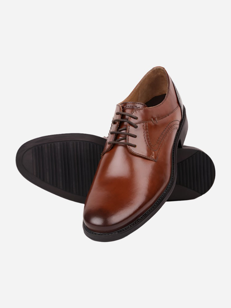 MASABIH Brown Casual Derby Shoes for Men