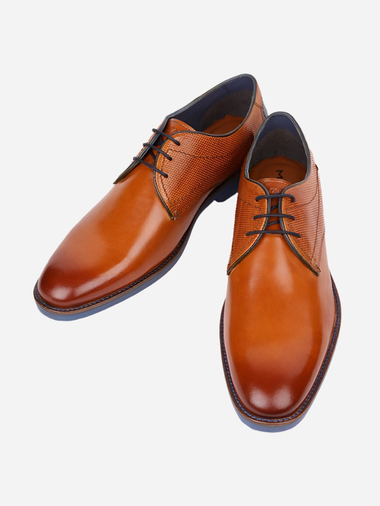 MASABIH Tan Casual Derby Shoes for Men