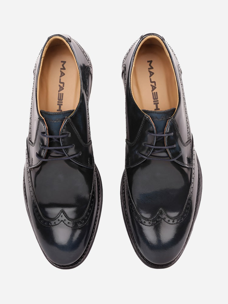 MASABIH Blue Casual Derby Shoes for Men