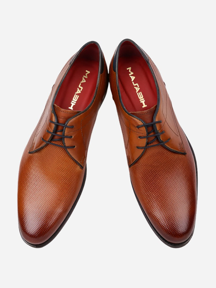 MASABIH Tan Casual Derby Shoes for Men