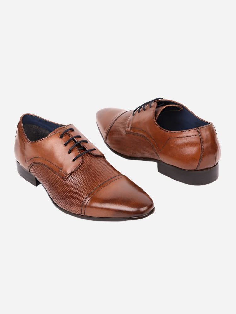 MASABIH Tan Casual Derby Shoes for Men