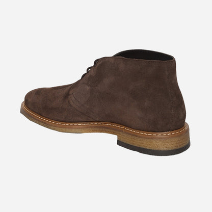 Brown Genuine Suede Leather Chukka Lace Up Boots For Men