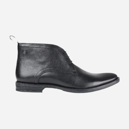 Masabih Genuine Leather Black Ankle Boots for Men