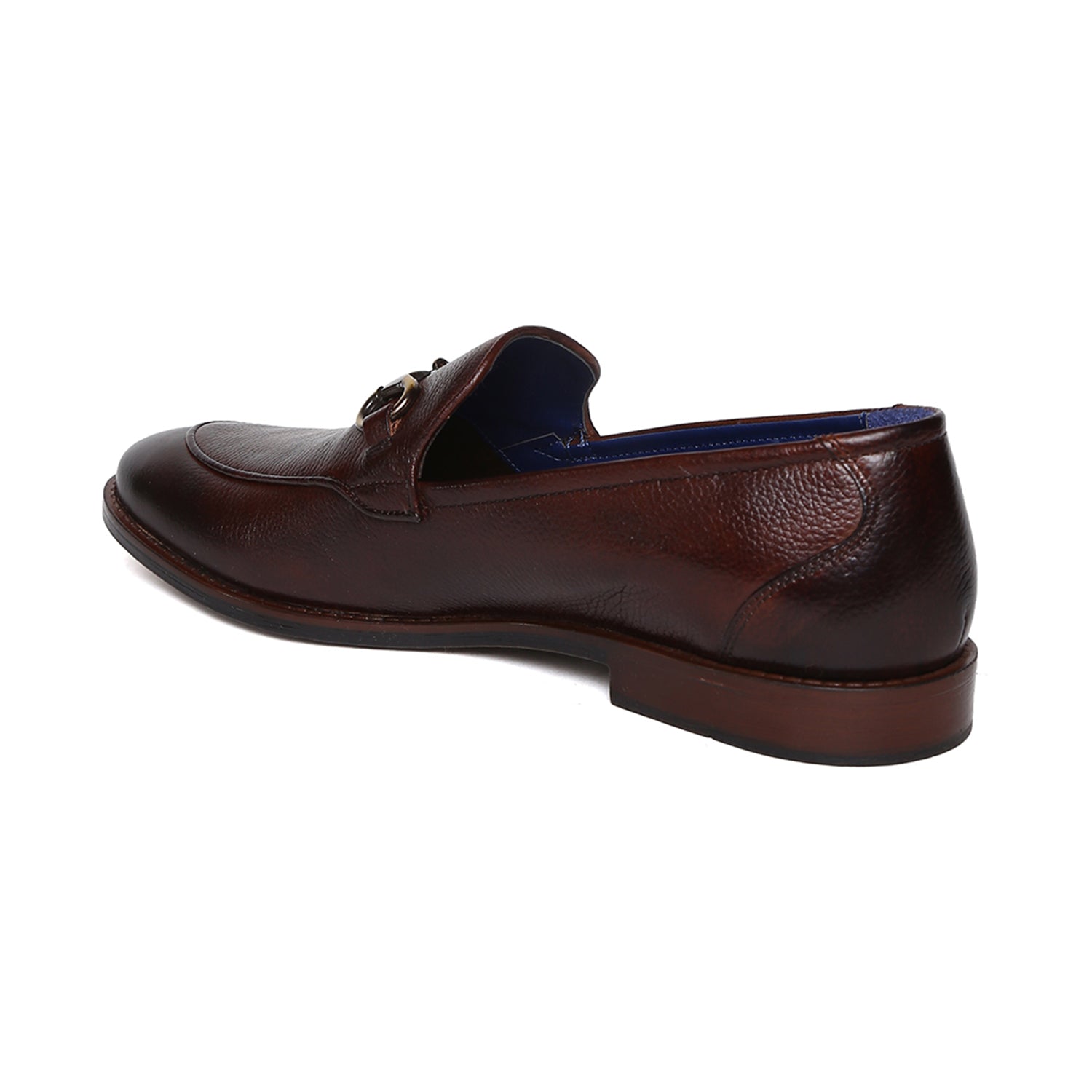 Masabih Genuine Milled Leather Brown Loafer Slipon Shoes for Men