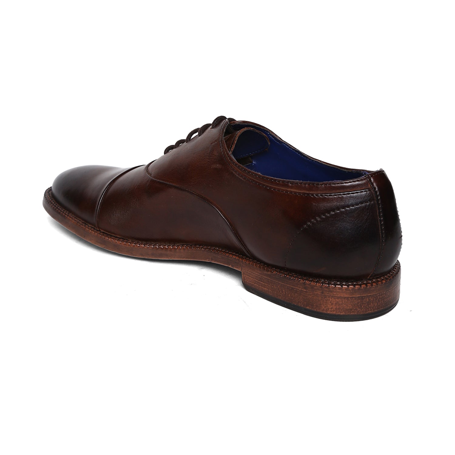 Masabih Genuine Leather Brown Casual Oxford Shoes For Men