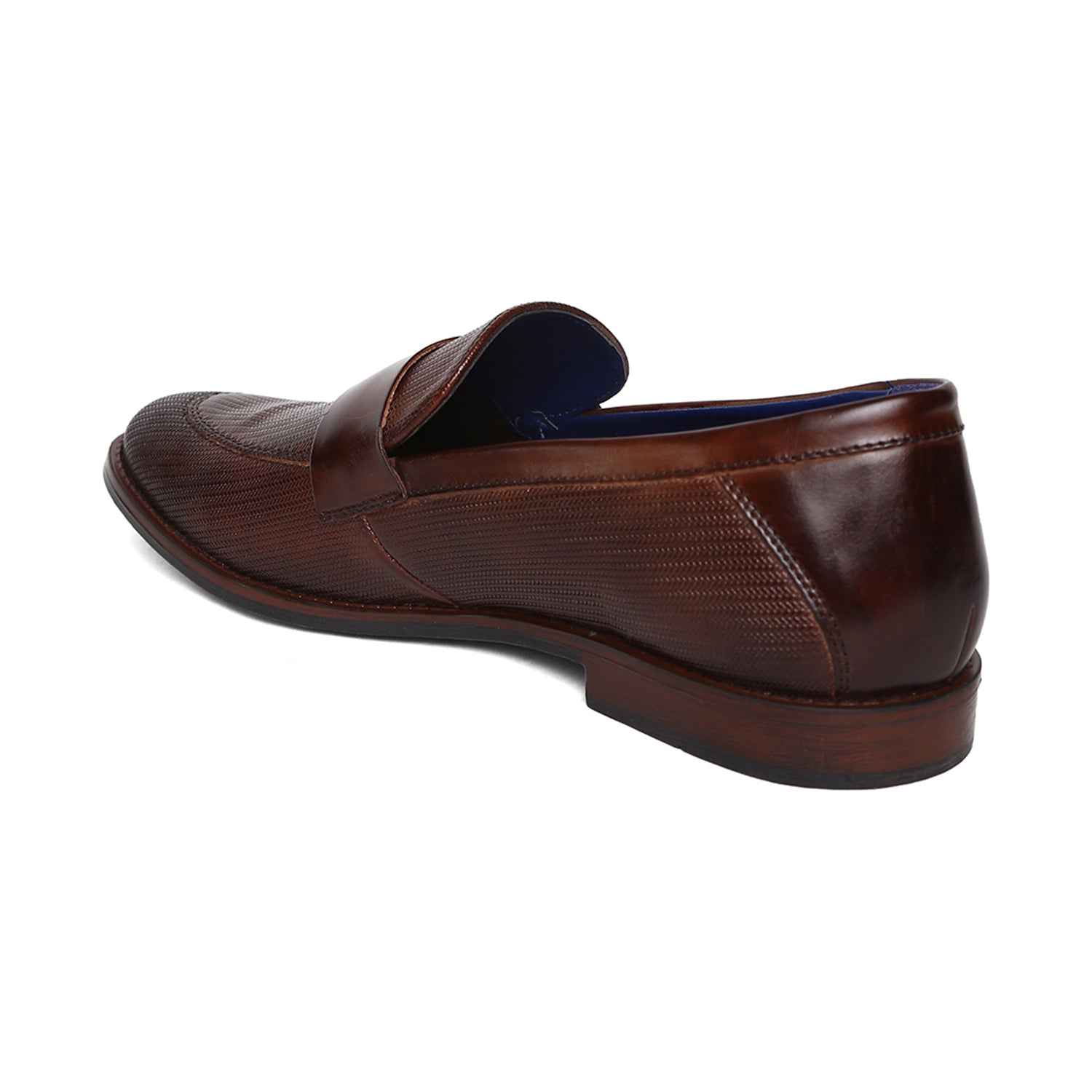 Masabih Genuine Leather Brown Printed Loafer Slipon Shoes for Men