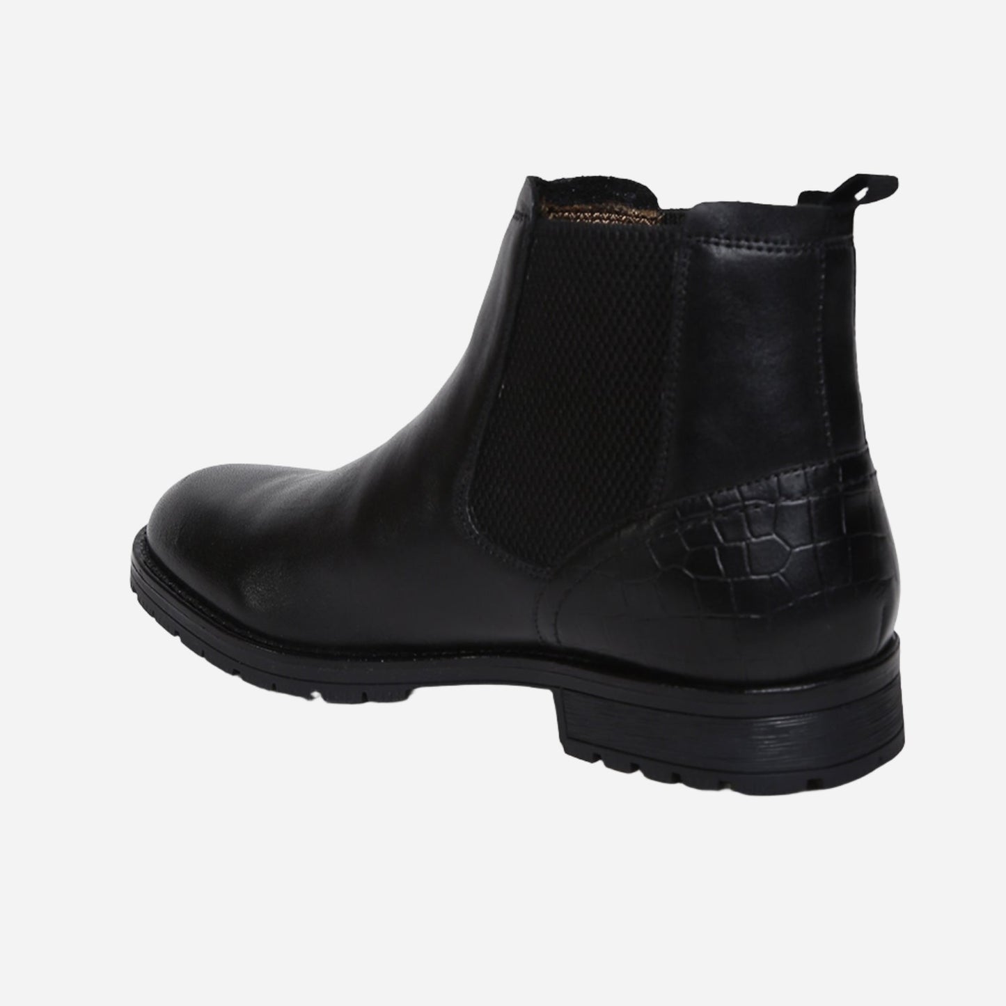 Ankle Length Genuine Leather Men Black Chelsea Boots