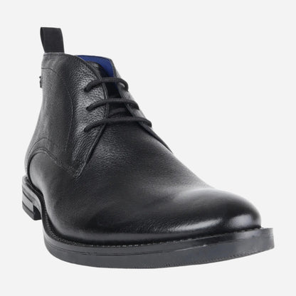 Masabih Genuine Leather Black Ankle Boots for Men