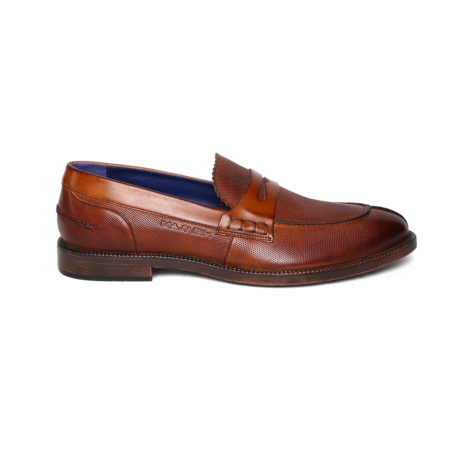 Masabih Genuine Leather Tan Loafer Slipon Shoes for Men