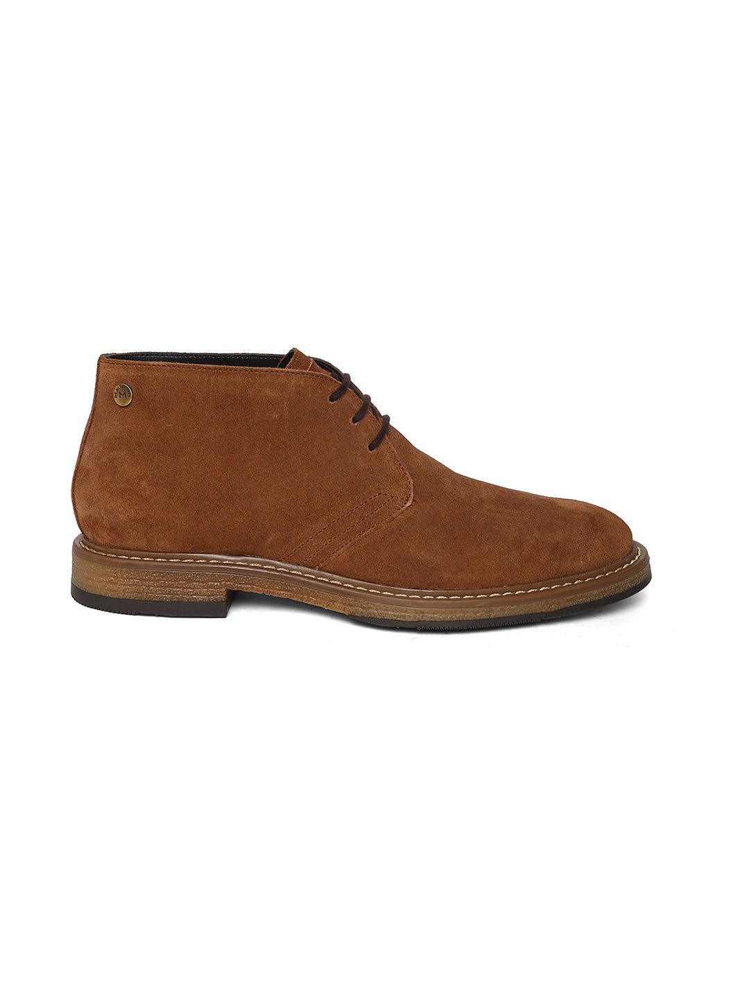 Tan Genuine Suede Leather Chukka Lace Up Boots For Men